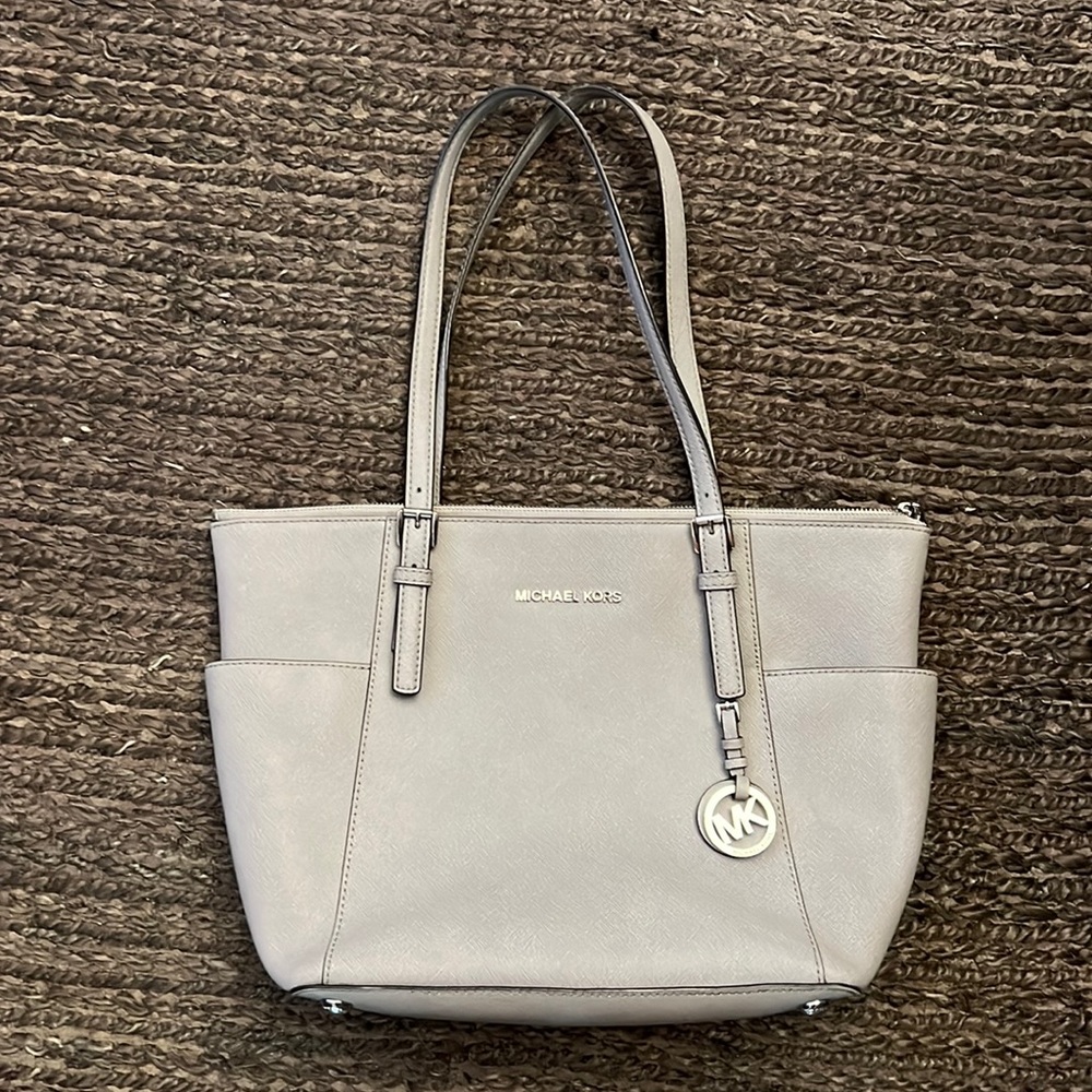 Michael Kors Large Saffiano Leather Zip Tote Bag